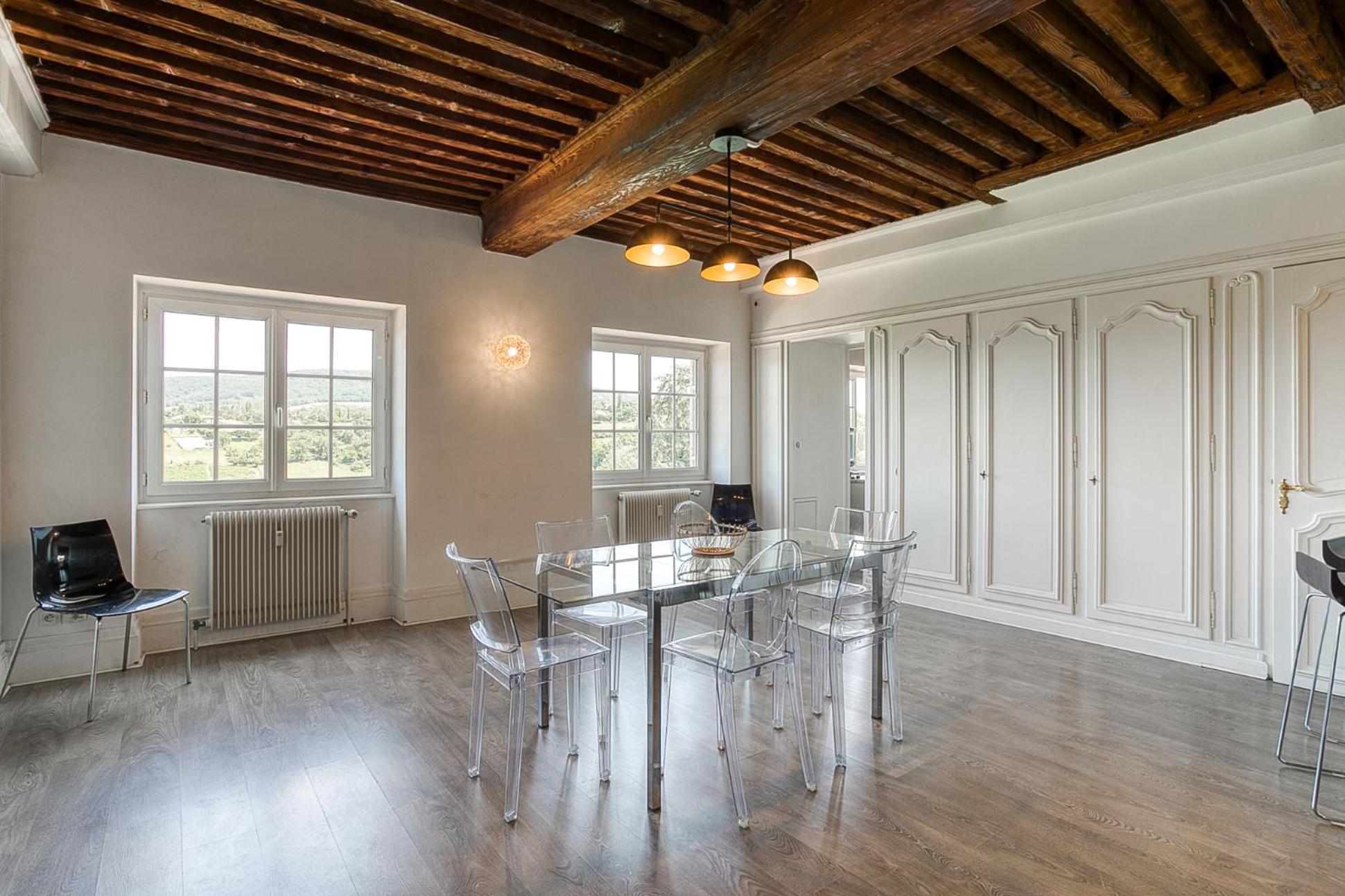 Sejourner Au Chateau De La Roue Grand Appartement Lissieu Bagian luar foto