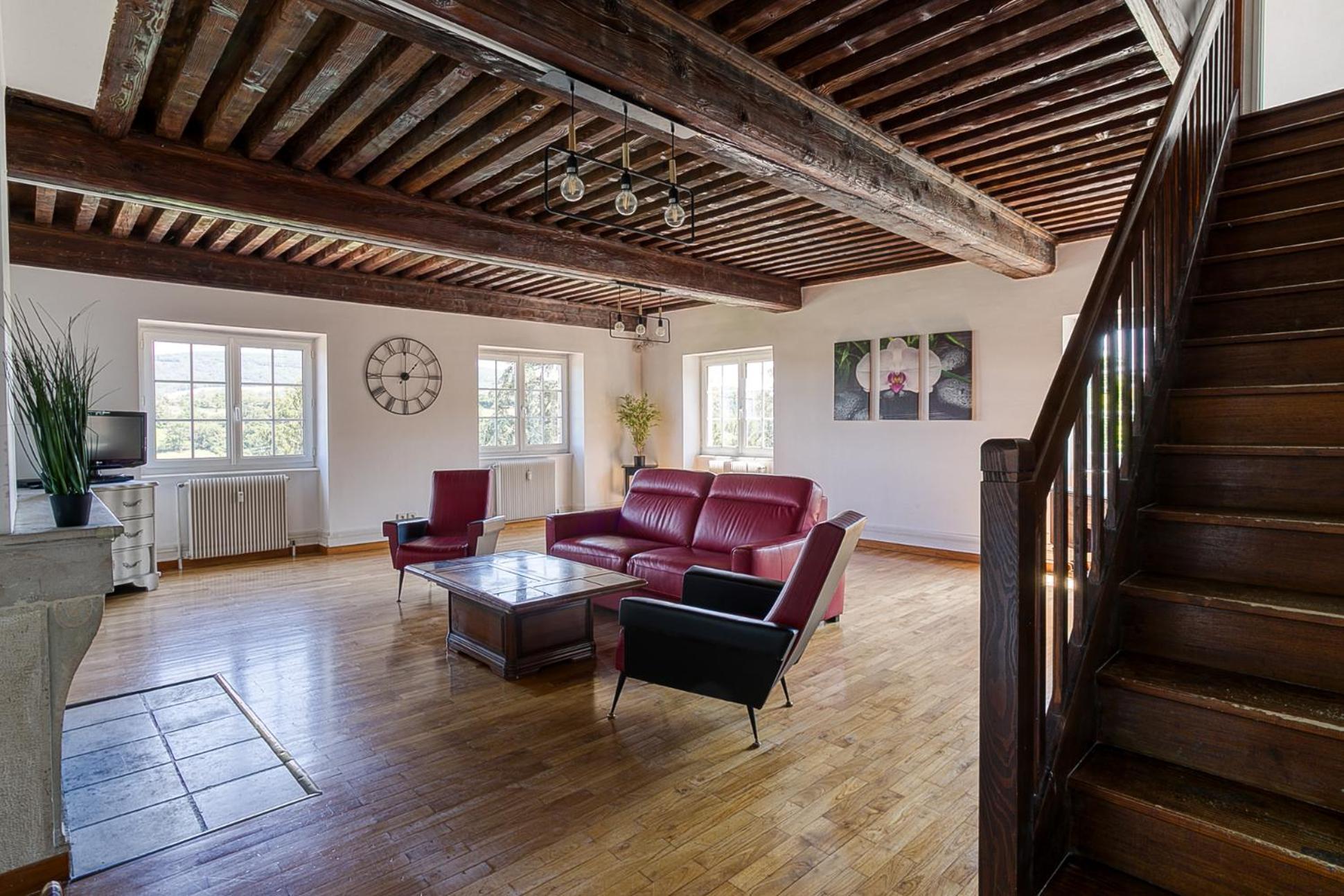 Sejourner Au Chateau De La Roue Grand Appartement Lissieu Bagian luar foto